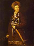 Aleksander Orlowski Self portrait in Cossacks dress USA oil painting artist